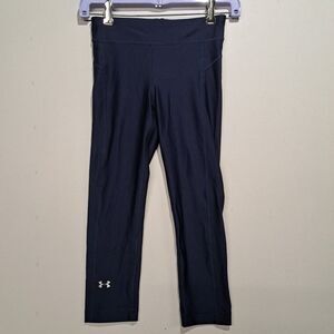 UA Compression Capri Leggings Navy XS No Tag EUC